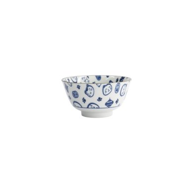 Bowl Kawaii Lucky Cat Neko Blue, Porcelain, 300 ml, Item No. 16121