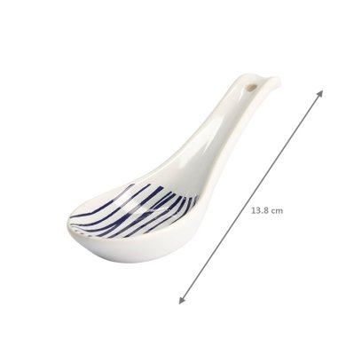 TDS, Soup Spoon, Nippon Blue, Lines, 13.8cm - Item No. 16163