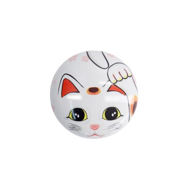 Tea Container Lucky Cat White, Stainless Steel, Ø 8.6 × 8.4 cm, 100 g, Item No. 16184