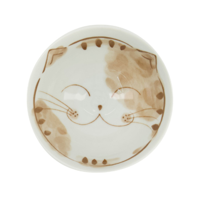 TDS, Rice Bowl, Fuku Cat Neko, Kawaii, Blue Ø 11.5x6.2 cm, 300ml - Item No: 16298