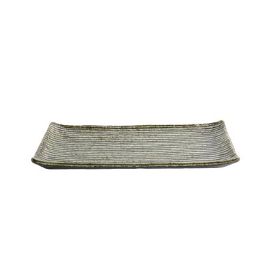 Sushi Plate Mino Craft Green, Porcelain, 23.8 × 15 cm, Item No. 16309