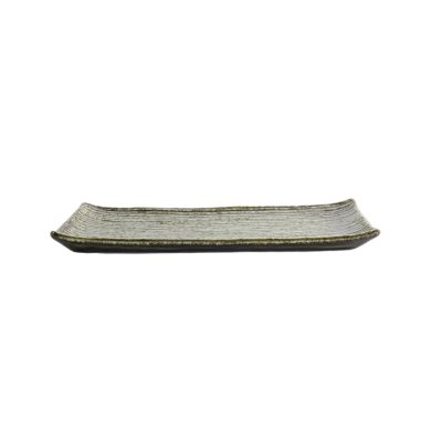 Sushi Plate Mino Craft Green, Porcelain, 23.8 × 15 cm, Item No. 16309