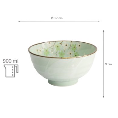 TDS, Bowl, Green Cosmos, Ø 17x9cm 900ml, Item No. 16502