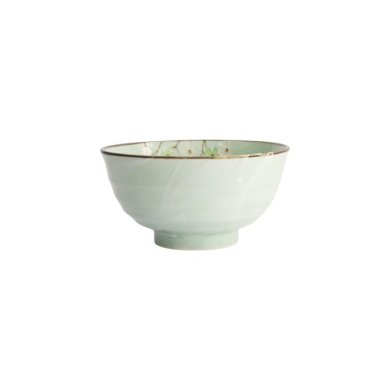 Rice Bowl Green Cosmos, Stoneware, 900 ml, Item No. 16502