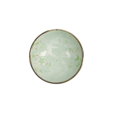 Rice Bowl Green Cosmos, Stoneware, 950 ml, Item No. 16503