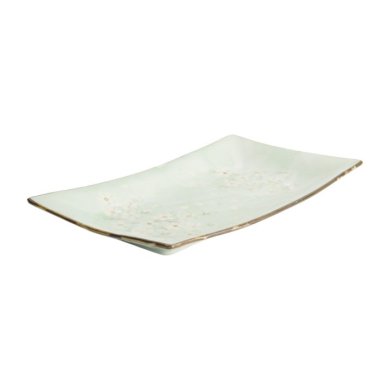 Servierplatte Green Cosmos, Steinzeug, 33,2 × 19,3 × 2,2 cm, Art.-Nr. 16508
