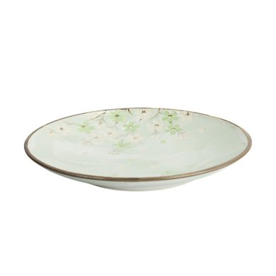 TDS, Plate, Green Cosmos, Ø 22.5x3cm, Item No. 16509
