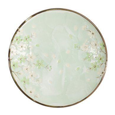 TDS, Plate, Green Cosmos, Ø 22.5x3cm, Item No. 16509