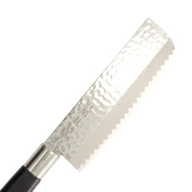 Nakiri Knife (vegetable knife) Sekiryu, Stainless steel, Hammered finish, blade 16.5 cm, handle in ABS plastic, Item No. 16601