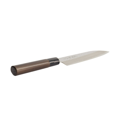 Santoku-Messer (Allzweckmesser) Sekiryu, Rostfreier Edelstahl, Gehämmert, Klinge 16,5 cm, Griff aus Holz, Art.-Nr. 16606