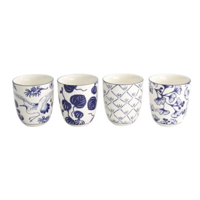 Tea Cup Set Flora Japonica, 4-piece, Porcelain, 170 ml, Item No. 16728