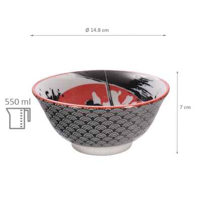 TDS, Bowl, Asakusa, Ø 14,8 x 7 cm (550 ml) - Item no. 16854