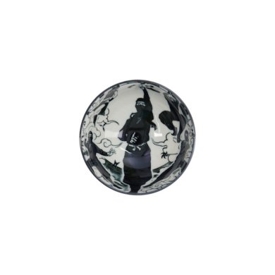 Rice Bowl Asakusa Ninja White, Red, Black, Porcelain, Ø 14.8 cm, 550 ml, Item No. 16855