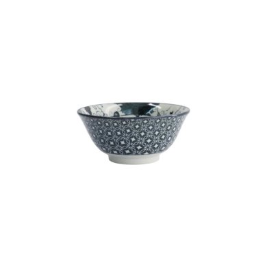 Rice Bowl Asakusa Ninja White, Red, Black, Porcelain, Ø 14.8 cm, 550 ml, Item No. 16855