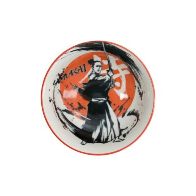 Ramenschale Asakusa Samurai Weiß/Rot/Schwarz, Porzellan, Ø 20,5 cm, 1,25 l, Art.-Nr. 16857