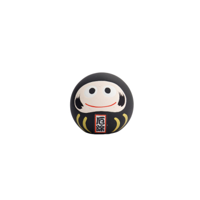 TDS, Glücksbringer / Lucky Charm Daruma, Dekoration, Schwarz, Ø 6x6x6cm - Art Nr: 16916