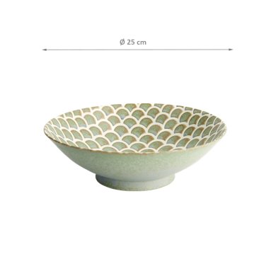 TDS, Bowl, Vert Sauge, Mermaid Design, Ø 25 cm, Item No. 16922