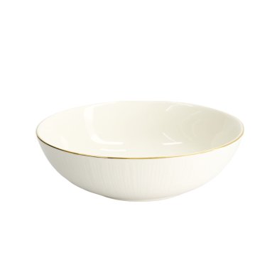 TDS, Bowl, Nippon White, Lines, Ø 21 x 6.3 cm - Item No. 17164