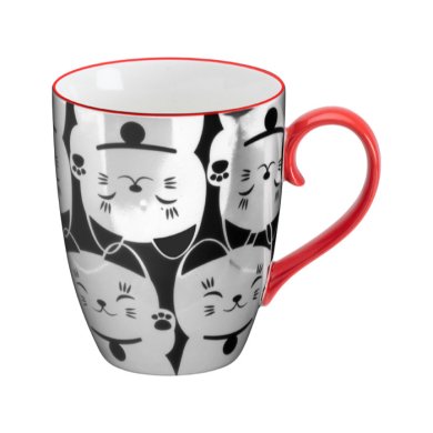 Weiße Katze Kawaii Glückliche Katze (Lucky Cat) Tasse in Geschenkbox bei Tokyo Design Studio (Bild 2 von 3)