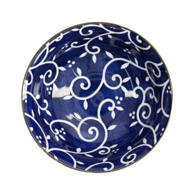 Ramen Bowl Tokyo Blue Mixed Bowls Karakusa, Porcelain, 1.3 L, Item No. 17754