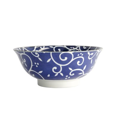 Ramen Bowl Tokyo Blue Mixed Bowls Karakusa, Porcelain, 1.3 L, Item No. 17754