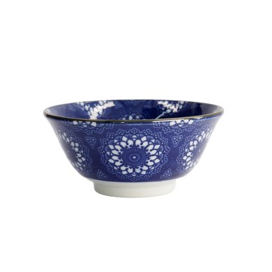 TDS, Bowl, Mixed Bowls, Flower Blue, Ø 14.8 x 6.8 cm 550 ml - Item No. 17782