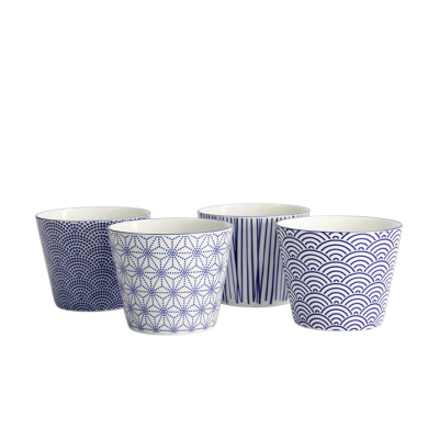 TDS, Cup Set, 4-piece set, Nippon Blue, Ø 8.3 x 6.5 cm 180 ml, Item No. 17836