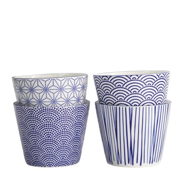 TDS, Cup Set, 4-piece set, Nippon Blue, Ø 8.3 x 6.5 cm 180 ml, Item No. 17836