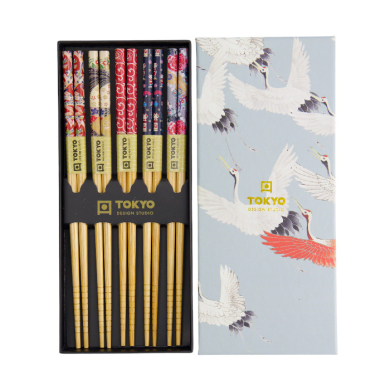 TDS, 5 Paar Essstäbchen, Crane, 22,5 cm, Art.-Nr. 17947