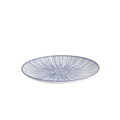 TDS, Plate, Nippon Blue, Lines, Ø 16 x 2 cm - Item No. 17952