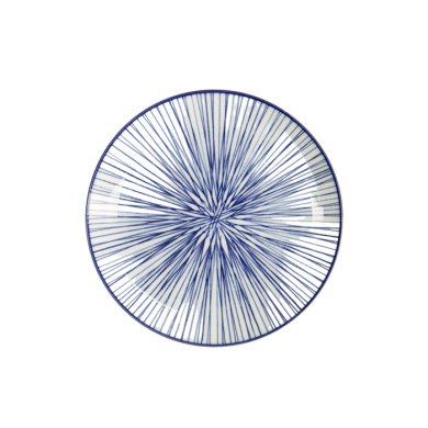 TDS, Plate, Nippon Blue, Lines, Ø 16 x 2 cm - Item No. 17952