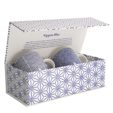 Tassen-Set Nippon Blue Blau/Weiß in Geschenkbox, 2-tlg., Porzellan, 380 ml, Art.-Nr. 17988