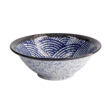 TDS, Bowl, Aisai Seigaiha, Ø 19.6 x 6.8 cm, Item No. 18577