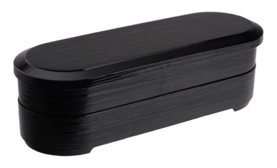 TDS, Bentobox, ABS Lacquerware, Oval Hegime Black, 36.2x12.4x5.7 cm, Art.-Nr. 18624