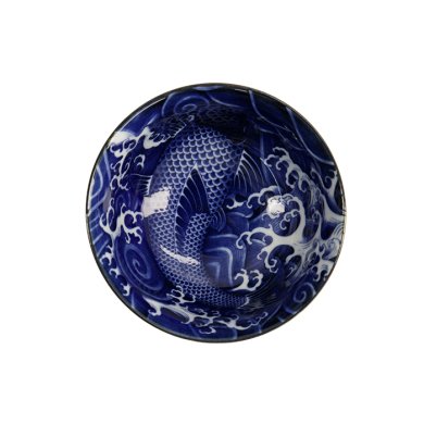 TDS, Japonism Schale, Carp, Blau, Ø 12,7 x 6,8 cm - Art Nr: 18754
