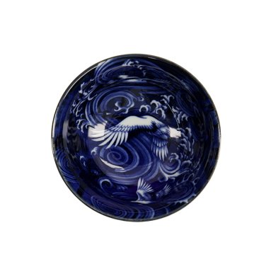 TDS, Japonism Schale, Crane, Blau, Ø 12,7 x 6,8 cm - Art Nr: 18755