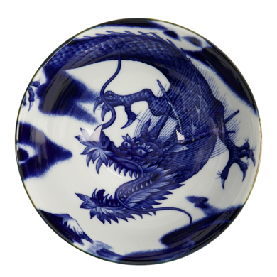 TDS, Japonism Bowl, Dragon, Blue, Ø 18 x 9 cm - Item No: 18762