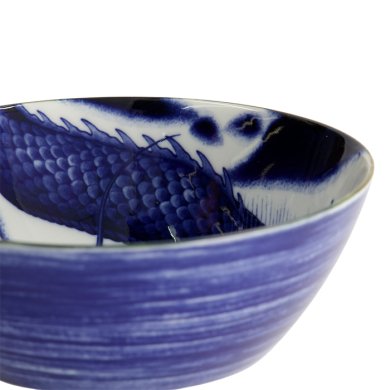 TDS, Japonism Bowl, Dragon, Blue, Ø 18 x 9 cm - Item No: 18762
