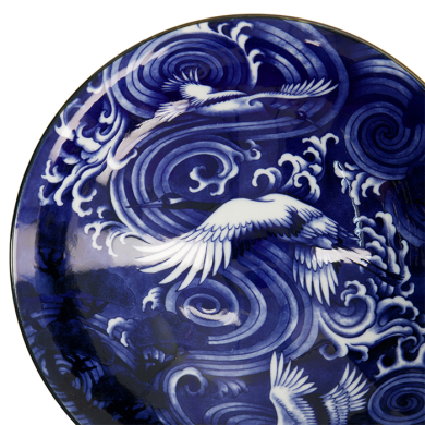TDS, Japonism Bowl, Crane, Blue, Ø 25.2 x 7.7 cm - Item No: 18764