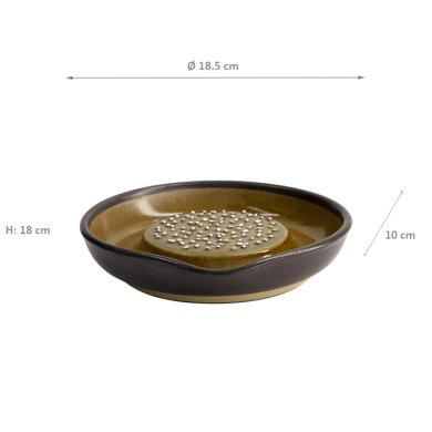 TDS, Grater Plate Motoshige Large Stoneware, Kitchenware, 18.5x10x18 cm, Item No. 18800