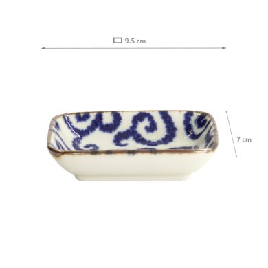 TDS, Eckige Schale, Ten Karakusa, 9,5 cm x 7 cm, Art.-Nr. 18899
