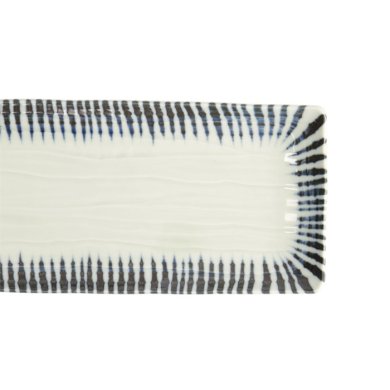 Sushi-Platte Shin Tokusa Blau/Weiß, Porzellan, 27,7 × 11,1 × 2,8 cm, Art.-Nr. 20248