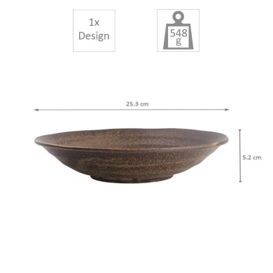 TDS, Bowl, Iga Matte, Ø 25.3x5.2cm, Item No. 20323