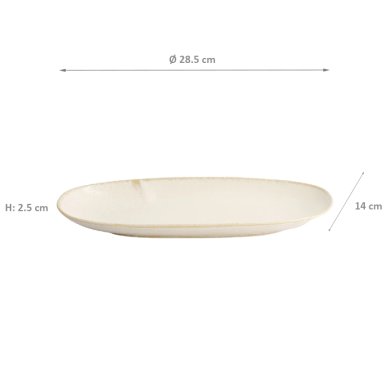 TDS, Oval Teller, Titanium Matte, 28,5x14x2,5cm, Art.-Nr. 20360