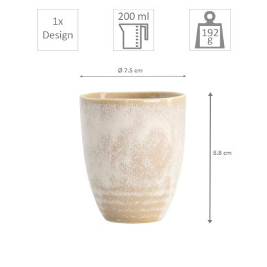 TDS, Cup, Titanium Matte, 200ml, Ø 7.5x8.8cm, Item No. 20367