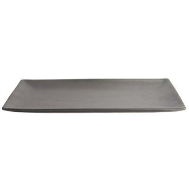 TDS, Rectangular Plate, Yuzu Black, 34.3x19.4x2.4cm, Item No. 20389