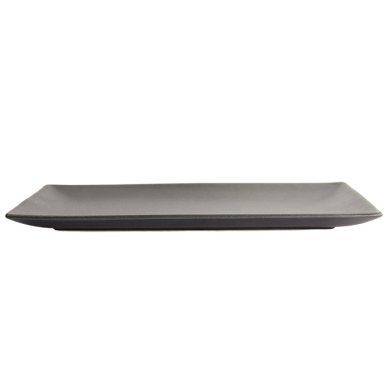 TDS, Rectangular Plate, Yuzu Black, 34.3x19.4x2.4cm, Item No. 20389