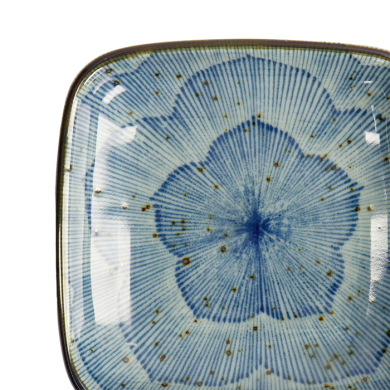 TDS, Soy Sauce Bowl, Bell Flower, Blue, 9 x 1.6 cm, Item No. 20605