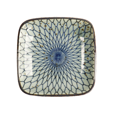Sauce Bowl Mesh Blue, Porcelain, 9 cm, Item No. 20607