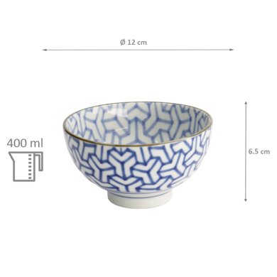 TDS, Rice Bowl, Mixed Bowls Kristal, Ø 12x6.5cm 400ml - Item No. 2061